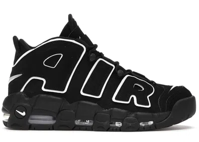 NIKE MEN'S NIKE AIR MORE UPTEMPO SNEAKERS IN BLACK/WHITE