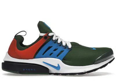 NIKE MEN'S NIKE AIR PRESTO SNEAKERS IN FOREST GREEN/TEAM ORANGE/WHITE