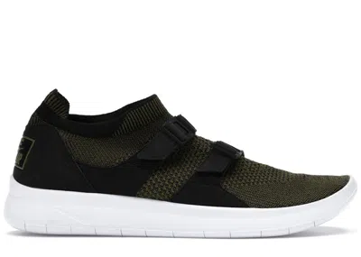 NIKE MEN'S NIKE AIR SOCK RACER ULTRA FLYKNIT SNEAKERS IN BLACK/OLIVE FLAK