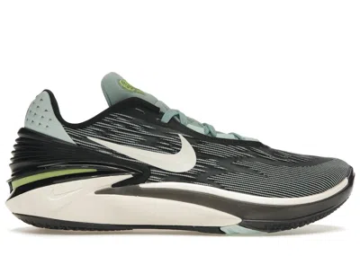 NIKE MEN'S NIKE AIR ZOOM GT CUT 2 SWOOSH SLY SNEAKERS IN JADE ICE/PALE IVORY/BLACK