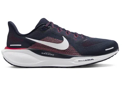 NIKE MEN'S NIKE AIR ZOOM PEGASUS 41 HOUSTON TEXANS SNEAKERS IN MARINE/WHITE/GYM RED