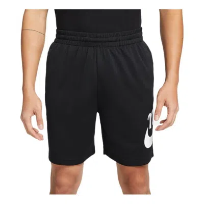 NIKE Men's Nike Alphabet Logo Lacing Straight Casual Shorts Black