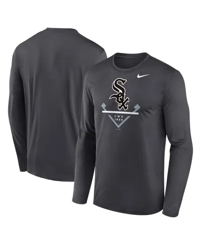 NIKE MEN'S NIKE ANTHRACITE CHICAGO WHITE SOX ICON LEGEND PERFORMANCE LONG SLEEVE T-SHIRT