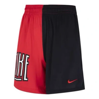 NIKE Men's Nike As Nk Df 8in Short Asym Str5 Athleisure Casual Sports Colorblock Woven Shorts Red
