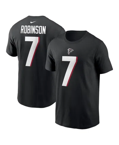 NIKE MEN'S NIKE BIJAN ROBINSON BLACK ATLANTA FALCONS 2023 NFL DRAFT FIRST ROUND PICK PLAYER NAME AND NUMB