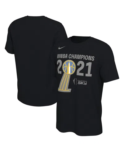 NIKE MEN'S NIKE BLACK CHICAGO SKY 2021 WNBA CHAMPIONS TROPHY BANNER T-SHIRT