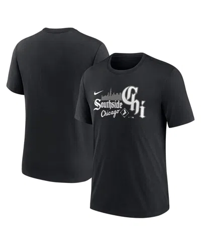 NIKE MEN'S NIKE BLACK CHICAGO WHITE SOX CITY CONNECT TRI-BLEND T-SHIRT