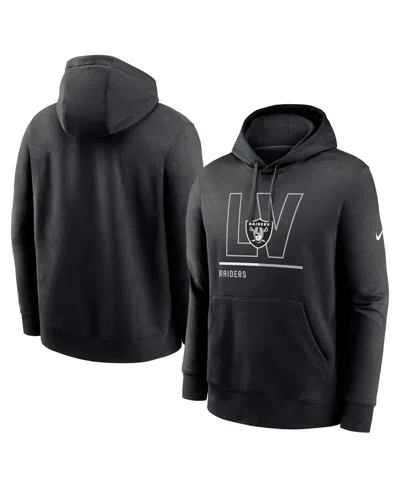 NIKE MEN'S NIKE BLACK LAS VEGAS RAIDERS CITY CODE CLUB FLEECE PULLOVER HOODIE