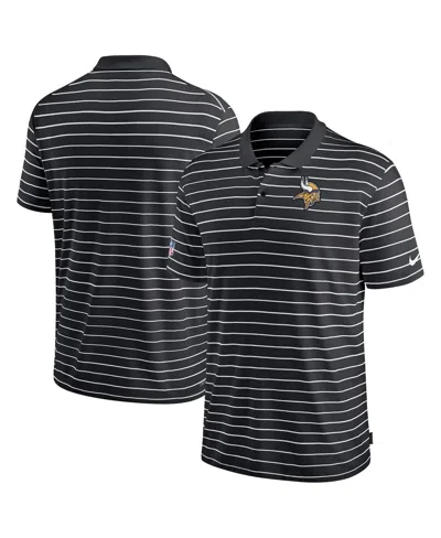 NIKE MEN'S NIKE BLACK MINNESOTA VIKINGS SIDELINE LOCK UP VICTORY PERFORMANCE POLO SHIRT