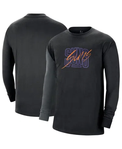 NIKE MEN'S NIKE BLACK PHOENIX SUNS COURTSIDE VERSUS FLIGHT MAX90 LONG SLEEVE T-SHIRT