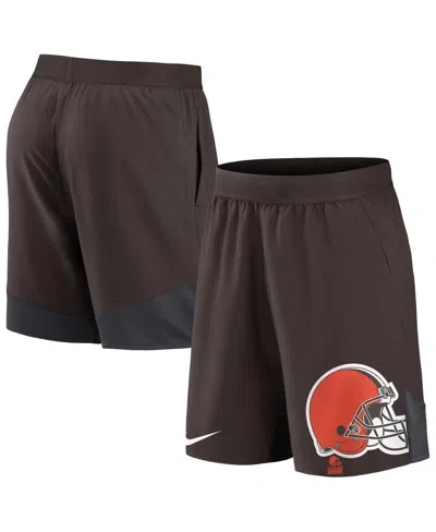 NIKE MEN'S NIKE BROWN CLEVELAND BROWNS STRETCH PERFORMANCE SHORTS