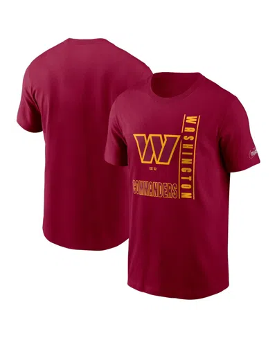 NIKE MEN'S NIKE BURGUNDY WASHINGTON COMMANDERS LOCKUP ESSENTIAL T-SHIRT