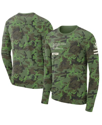 NIKE MEN'S NIKE CAMO FLORIDA STATE SEMINOLES MILITARY-INSPIRED LONG SLEEVE T-SHIRT