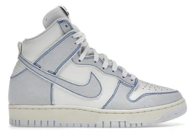 NIKE MEN'S NIKE DUNK HIGH 1985 DENIM SNEAKERS IN LIGHT BLUE/WHITE
