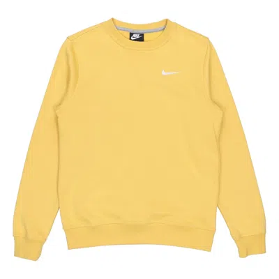 NIKE Men's Nike FW21 Solid Color Fleece Lined Stay Warm Pullover Yellow