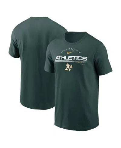 NIKE MEN'S NIKE GREEN OAKLAND ATHLETICS TEAM ENGINEERED PERFORMANCE T-SHIRT