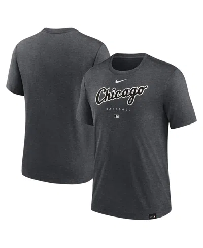 NIKE MEN'S NIKE HEATHER CHARCOAL CHICAGO WHITE SOX AUTHENTIC COLLECTION EARLY WORK TRI-BLEND PERFORMANCE 