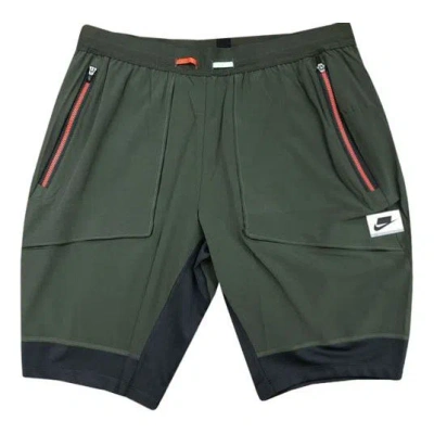 NIKE Men's Nike Hybrid Splicing Quick Dry Breathable Sports Shorts Green