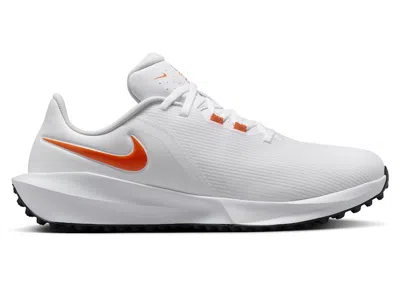 NIKE MEN'S NIKE INFINITY GOLF NEXT NATURE SNEAKERS IN WHITE/BLACK/SAFETY ORANGE