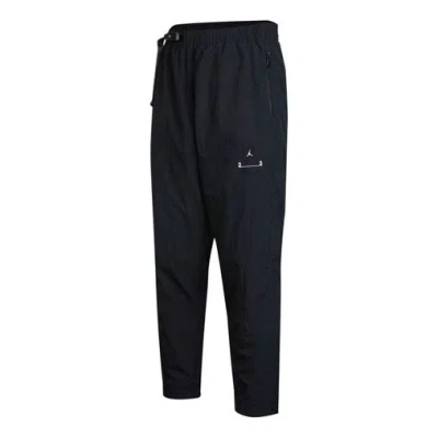 NIKE Men's Nike J 23E Woven Pant Solid Color Casual Knit Sports Pants/Trousers/Joggers Autumn Black