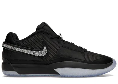 NIKE MEN'S NIKE JA 1 SWAROVSKI MIDNIGHT SNEAKERS IN ANTHRACITE/METALLIC SILVER/COBALT BLUE BLISS