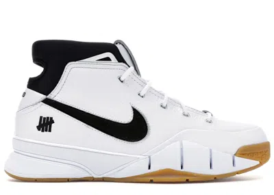 NIKE MEN'S NIKE KOBE 1 PROTRO UNDEFEATED SNEAKERS IN WHITE/BLACK