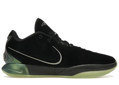 NIKE MEN'S NIKE LEBRON 21 TAHITIAN SNEAKERS IN BLACK/PARTICLE GREY/WOLF GREY