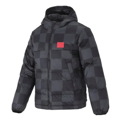 NIKE Men's Nike Lebron Grid Basketball Sports Stay Warm Hooded Down Jacket Black