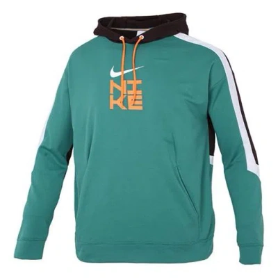 NIKE Men's Nike Logo Printing Colorblock Pullover Lake Blue
