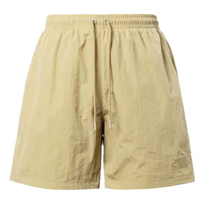 NIKE Men's Nike NAI-KE Cha Nai-Ke Cha Series Solid Color Breathable Lacing Straight Shorts Apricot Brown