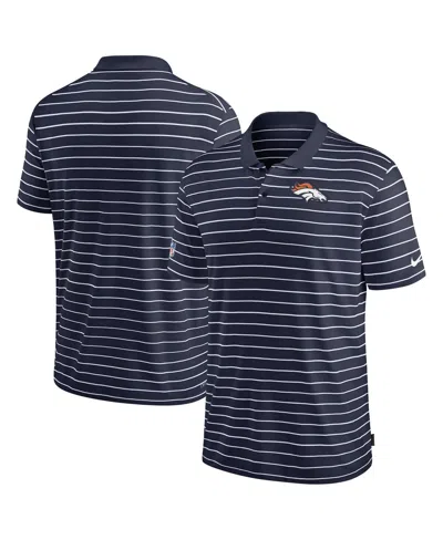 NIKE MEN'S NIKE NAVY DENVER BRONCOS SIDELINE LOCK UP VICTORY PERFORMANCE POLO SHIRT