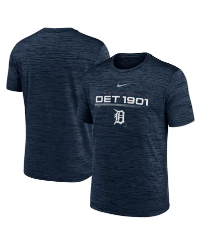 NIKE MEN'S NIKE NAVY DETROIT TIGERS WORDMARK VELOCITY PERFORMANCE T-SHIRT