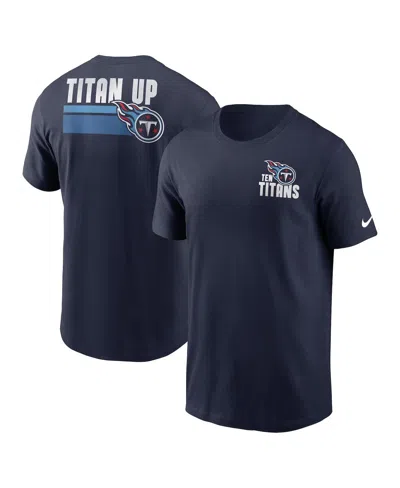 NIKE MEN'S NIKE NAVY TENNESSEE TITANS BLITZ ESSENTIAL T-SHIRT