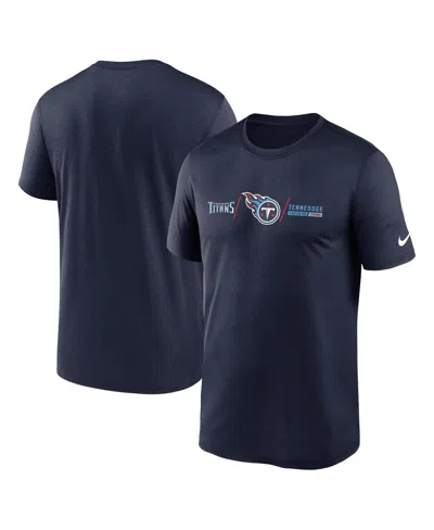 NIKE MEN'S NIKE NAVY TENNESSEE TITANS HORIZONTAL LOCKUP LEGEND T-SHIRT