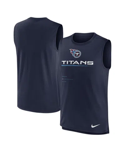 NIKE MEN'S NIKE NAVY TENNESSEE TITANS MUSCLE TRAINER TANK TOP
