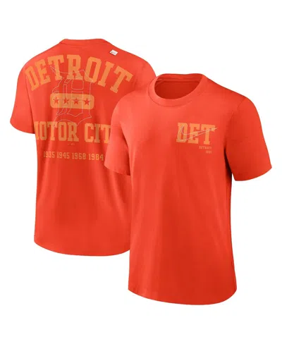 NIKE MEN'S NIKE ORANGE DETROIT TIGERS STATEMENT GAME OVER T-SHIRT