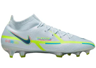 NIKE MEN'S NIKE PHANTOM GT2 DF ELITE FG PROGRESS PACK SNEAKERS IN FOOTBALL GREY/LIGHT MARINE/VOLT