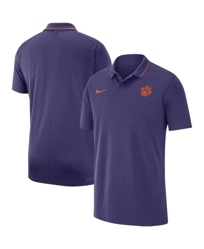 NIKE MEN'S NIKE PURPLE CLEMSON TIGERS 2023 COACHES PERFORMANCE POLO SHIRT