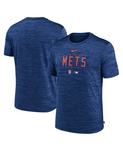 NIKE MEN'S NIKE ROYAL NEW YORK METS AUTHENTIC COLLECTION VELOCITY PERFORMANCE PRACTICE T-SHIRT