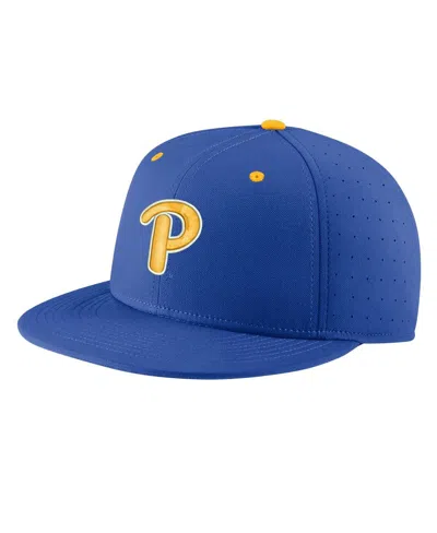 NIKE MEN'S NIKE ROYAL PITT PANTHERS AERO TRUE BASEBALL PERFORMANCE FITTED HAT