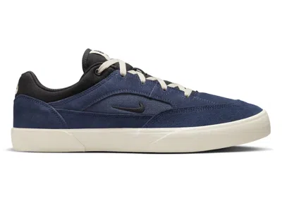 NIKE MEN'S NIKE SB MALOR SNEAKERS IN MIDNIGHT NAVY BLUE/BLACK/LIGHT OREWOOD BROWN