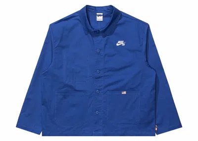 NIKE MEN'S NIKE SB OLYMPICS 2024 CHORE JACKET IN ASTRONOMY BLUE/WHITE