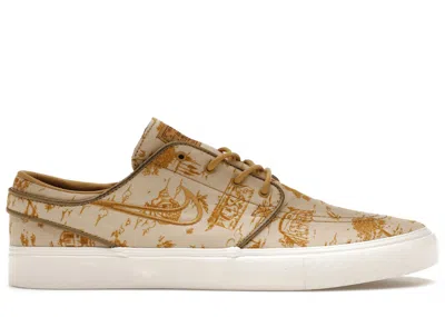 NIKE MEN'S NIKE SB ZOOM STEFAN JANOSKI OG+ CITY OF STYLE SNEAKERS IN SESAME/FLAT GOLD/BRONZINE