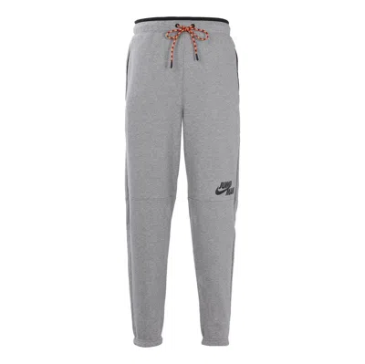 NIKE Men's Nike Solid Color Logo Lacing Casual Sports Pants/Trousers/Joggers Gray