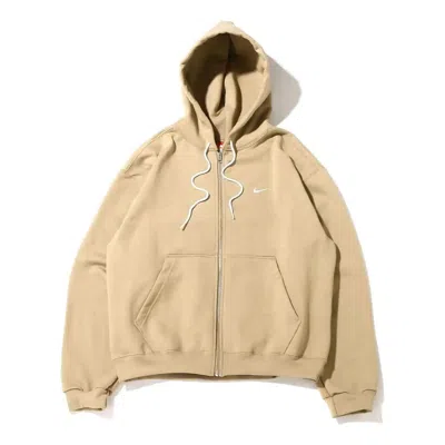 NIKE Men's Nike Solid Color Loose Zipper Jacket Us Edition Khaki