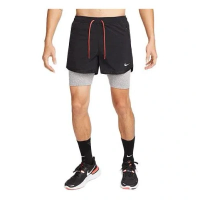NIKE Men's Nike Solid Color Reflective Logo Water Repellent Breathable Printing Shorts Black