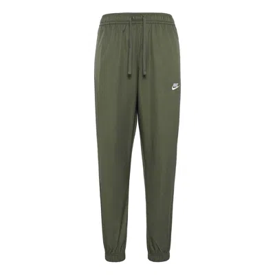 NIKE Men's Nike Solid Color Straight Bundle Feet Long Pants/Trousers Sports Pants/Trousers/Joggers Olive