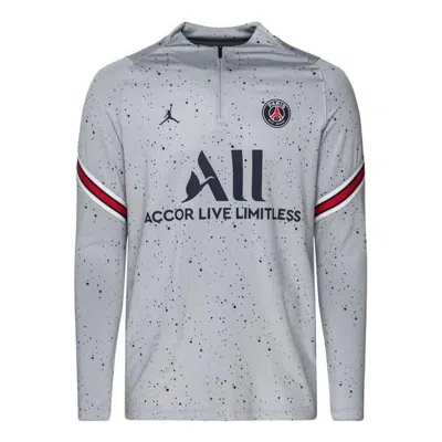NIKE Men's Nike Splash Ink Half Zipper Training Alphabet Stand Collar Long Sleeves Paris Saint-Germain Li