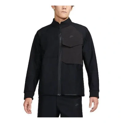NIKE Men's Nike Sportswear Dri-FIT Tech Pack Moisture Conduction Quick Dry Logo Casual Jacket Black