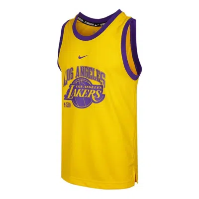 NIKE Men's Nike Tank Dna Cts 75 Sports Basketball Jersey/Vest Yellow